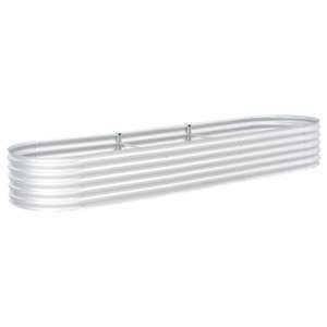 Lit surélevé de jardin en acier galvanisé 126 "x 31.5" x 17.3 "couleur argent - Product Image 4