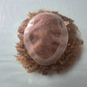 Prothèse capillaire homme en cheveux humains indiens Remy bouclés, base mono - TAZ HAIR BANGLADESH - Product Image 1