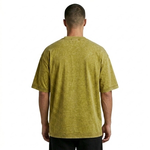 Camiseta Vintage de Algodón Grueso con Lavado Ácido, Corte Holgado, Estilo Urbano, Informal y a la Moda - Product Image 3