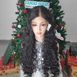Peluca Larga de Cabello Virgen Vietnamita de Primera Calidad, 28 Pulgadas, con Frente de Encaje Transparente HD 5x5, Cabello Humano de Color Natural para Salón - Product Image 1