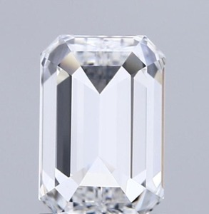 Diamant de laboratoire CVD taille émeraude 2,52 carats E VS1, certifié IGI, excellente qualité de polissage, symmétrie, incolore, pierre libre pour bijoux - Product Image 3