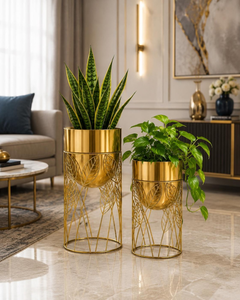 Soporte de Metal Dorado para Plantas con Maceteros Decorativos, Elegante Exhibidor de Macetas para Interiores, para Sala de Estar, Dormitorio, Balcón - Product Image 5