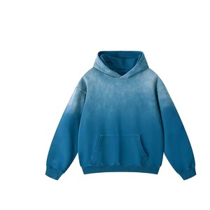Sudadera con Capucha de Felpa Francesa Personalizada al Por Mayor a Bajo Precio, de Algodón Antiencogimiento, Bordada, Vintage, Lavado Ácido, Desgastada, Oversize para Hombre - Product Image 3