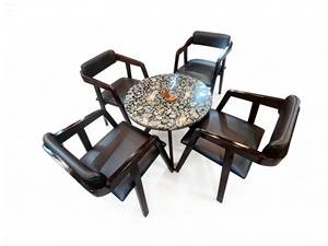 Juego de Mesa de Madera Moderna y Duradera 100% Ecológica para Restaurante o Cafetería, con 4 Sillas, para Uso Comercial, Sala de Estar o Dormitorio, en Oferta - Product Image 3