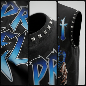 Hot Selling high Quality Sleeveless Tank Top Gothic Streetwear Customized Graphic Print Summer Casual Punk Style Fitness T Shirt - Product Image 4