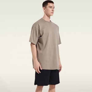 Alta calidad 300gsm 100% algodón pesado de gran tamaño Drop Shoulder Camiseta de manga corta en blanco para hombres OEM Impresión de logotipo personalizado - Product Image 6