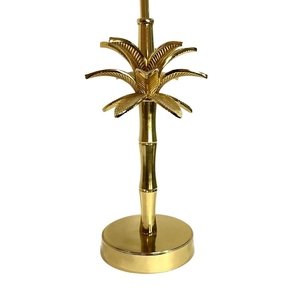 Modern Luxury Gold Coconut Palm Tree <b>Table</b> Lamp Black Metal Shade Antique Brass Art Deco <b>Bedside</b> Living Room Home Decor Light - Product Image 1