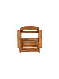 Fauteuil de salon moderne en teck massif avec coussin pour jardin extérieur, patio, hôtels et complexes hôteliers - Product Image 5