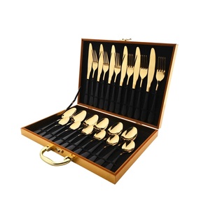 Juego de Cubiertos de Oro al por Mayor, Vajilla Moderna de Acero Inoxidable, Juego de Cena de Lujo, Utensilios de Cocina, Kits de Cubiertos para Bodas y Hoteles - Product Image 3