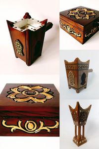 Quemador de Incienso de Sándalo Hecho a Mano, Difusor Aromático de Madera para Uso Religioso, Diseño Floral Tallado, para Todas las Estaciones - Product Image 1
