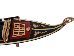 Modelo de Góndola Veneciana de Madera Hecha a Mano, Pintada en Negro/Rojo, Réplica de Bote de Remos para Decoración del Hogar, 58.4Lx15.2Wx20.3H Cm - Product Image 4