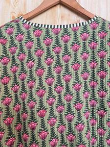 Edredón Acolchado Hecho a Mano en India, 100% Algodón Ecológico, Antiarrugas, Transpirable, de Secado Rápido, con Estampado Digital y Bolsillo Frontal, para Otoño/Invierno - Product Image 2