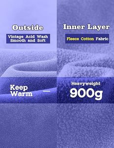 เสื้อฮู้ดดี้ทรงโอเวอร์ไซส์สไตล์วินเทจ ยูนิเซ็กซ์ ล้างสีแบบแอซิดวอช ผ้าฝ้ายฟลีซ - Product Image 4