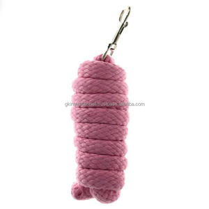 Durable Cotton <b>lead</b> <b>rope</b> for horse in vibrant colors and custom sizes with trigger hook - Product Image 2