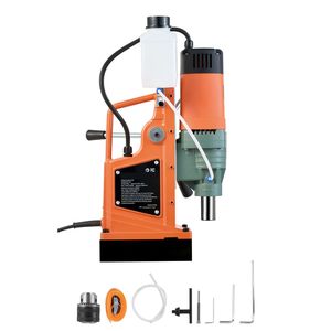 Trapano Magnetico Elettrico Portatile 1550W, 2 Diametri di Foratura, Forza Magnetica 2922 Lbf, Velocità Variabile 0-550 RPM - Product Image 1