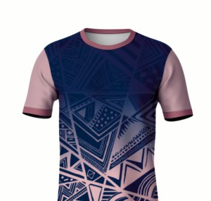 T-shirt de sport en jersey 100 % polyester 180 g à imprimé géométrique intégral, sublimation, anti-humidité - Product Image 4