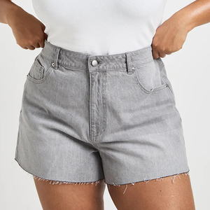 Bulk supply stretch denim shorts women cotton shorts breathable summer casual daily wear supplier - Product Image 6