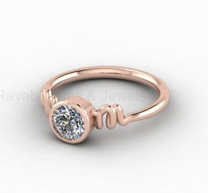 Best Selling 925 Sterling Silver 6mm CZ Diamond Initial Letter Personalized Mom <b>Ring</b> Wedding Eternity Band <b>Fine</b> Jewelry Gift - Product Image 4