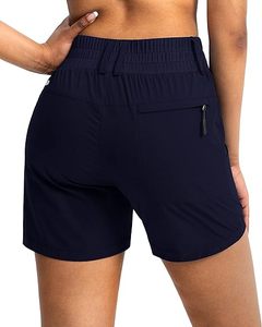 Shorts de randonnée pour femmes à étiquette privée personnalisée, shorts de golf taille haute avec poches cargo, 220 GSM, extensibles et hydrofuges - Product Image 2