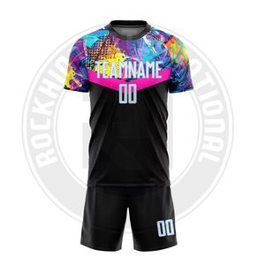 Ensemble d'uniformes de football de qualité supérieure, respirant et à séchage rapide, maillot et short pour les équipes, entraînements et matchs, hommes et femmes - Product Image 2