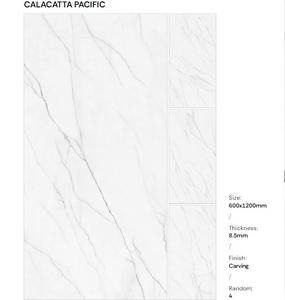 Carrelage en porcelaine texturé effet marbre de luxe 600x1200mm, best-seller, grand format moderne pour salle de bain et villa - Product Image 4