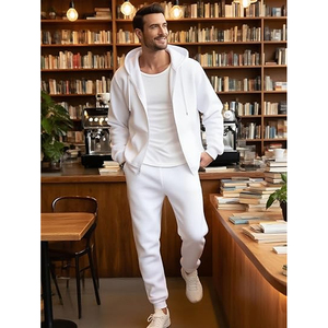 Wholesale Mens Tracksuit <b>Set</b> Full Zip Hoodie Jogger Pants Streetwear Sportswear Gym Wear Daily Outfit - Product Image 5
