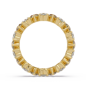 Magnifique alliance en or pur 14 carats avec diamants de laboratoire taille cœur, alliance éternelle complète, empilable, pour femme, pour fiançailles ou anniversaire - Product Image 4