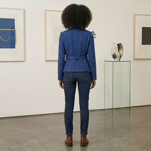 Ropa Masónica Herencia, Ropa Griega para Hermandades y Fraternidades, Blazer de Tweed para Mujer, Mangas Largas, Bordado, Abrigo de Negocios para Dama - Product Image 4