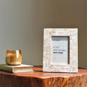 Picture <b>frame</b> from mother of pearl shell ivory color small medium <b>large</b> various size photo <b>frames</b> - Product Image 4