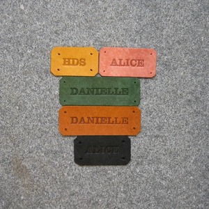 OEM Custom Embossed PU Leather Patches Rectangle Sew On Brand <b>Name</b> Labels <b>Tag</b> Badge for Bags <b>Clothing</b> Hats Jackets Jeans - Product Image 4