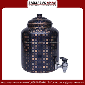 Distributeur de stockage d'eau en cuivre pur de qualité supérieure à haute vente avec utilisation de la conception d'impression en émail pour la maison et les bureaux - Product Image 4