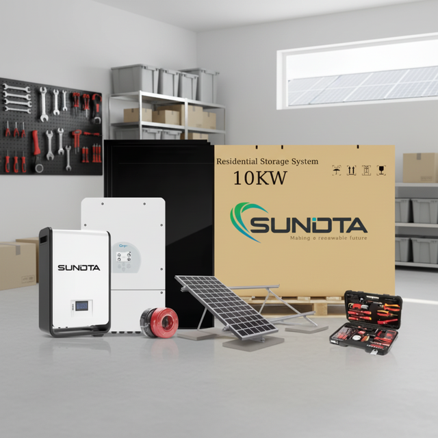 SUNDTA Home Solar Panel Kit 6KW 8KW 10KW Off Grid Hybrid Solar Power System Complete DIY Kit