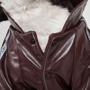 Cappotto per animali domestici in pelle scamosciata alla moda Wuff-Rider con dettagli cuciti eleganti vestiti per animali domestici - Product Image 5