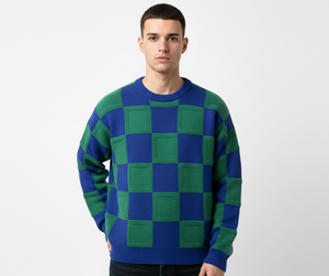 Suéteres de Punto para Hombre, Fabricados en Fábrica, Servicios OEM, Poliéster Acrílico, Cálidos para Invierno, Moda Urbana, Corte Holgado - Product Image 2