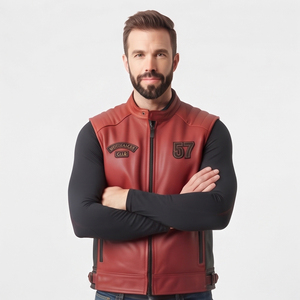 Chaleco de Cuero Premium para Motociclistas, Chaleco sin Mangas para Motociclismo, Chaqueta sin Mangas para Motociclistas - Product Image 6