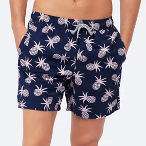 กางเกงบ็อกเซอร์กีฬาผู้ชายสำหรับฤดูร้อนขายส่ง มีกระเป๋าซิป 3 ช่อง ผ้าฝ้าย 100% กางเกงขาสั้นลำลองสำหรับวิ่ง - Product Image 1