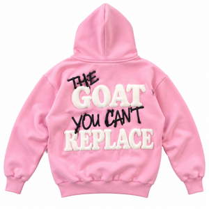 Sudadera con Capucha Rosa Personalizada con Texto Impreso en Relieve, para Hombre y Mujer, de Felpa Suave, Corte Holgado, Estilo Casual, 420g, 100% Algodón - Product Image 2