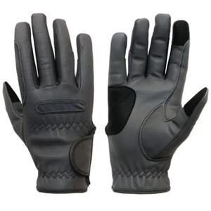 Gants d'équitation en cuir respirants à doigts complets pour hommes, fermeture auto-agrippante, séchage rapide, couleur personnalisée, prix de gros - Product Image 2
