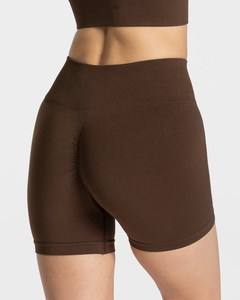 Shorts décontractés pour femmes, style européen et américain, couleur unie, cinq boutons, coupe droite ajustée, grande taille, 100 % polyester - Product Image 3
