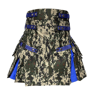 Kilt Utilitario de Algodón con Camuflaje Escocés para Mujer, Ligero, Ideal para Caza y Senderismo - Product Image 1