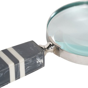 Handmade Durable Resin Horn Inlay Modern Handheld Round Magnifying <b>Glass</b> <b>Reading</b> <b>Glasses</b> Decorative Gift From India - Product Image 2