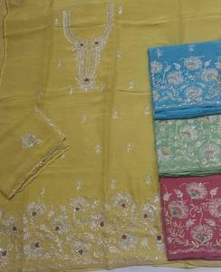 Costume pour femme moderne, non cousu, brodé à la main, style traditionnel indien pour les occasions de fête - Product Image 3