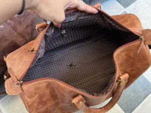 New Trending Crunch Leather <b>Luggage</b> Bags Multi Uses Handmade Bag Unisex Travel Bag Big Size Multi Uses Hair on Hide Handbag - Product Image 6