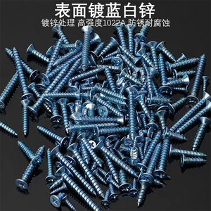 สกรูเกลียวปล่อยปลายเรียบฟิลลิปส์ M4 M5 ความแข็งแรงสูง เกลียวละเอียด สีฟ้าขาว - Product Image 5
