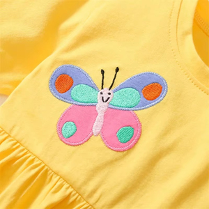 Proveedor Mayorista de Ropa Infantil, Vestido para Niñas Pequeñas, Estampado Floral Bonito, Cómodo para Uso Diario, Precio de Fábrica - Product Image 4