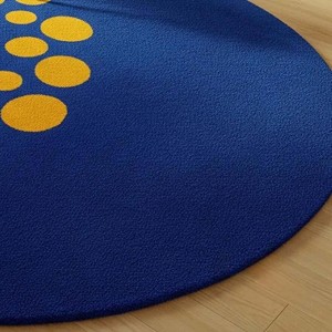Alfombra de Lujo Hecha a Mano, Moderna, Abstracta, Azul y Amarilla, Alfombra de Lana Suave de Diseño para Sala de Estar, Dormitorio, Decoración del Hogar - Product Image 5