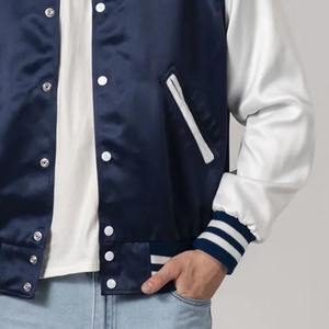 Veste universitaire personnalisée, mélange de laine, manches en cuir PU, boutons-pression sur le devant, poignets côtelés, uniforme d'équipe - Product Image 5