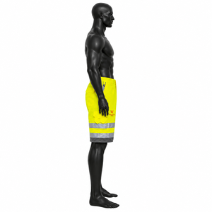 Shorts de travail haute visibilité avec bande réfléchissante, vêtements de travail robustes pour la construction et la circulation routière - Product Image 4