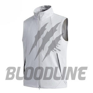 Gilet coupe-vent sans manches pour homme, noir, fermeture éclair intégrale, vêtements d'hiver - Product Image 2