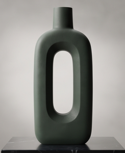 Jarrón Metálico Verde Contemporáneo con Diseño Esculpido Único, Maceta Alta para Flores, Decoración de Interiores para Sala de Estar, Suministro al por Mayor - Product Image 3